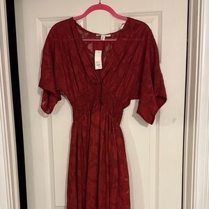 Miami Deep Red Full Length Dress